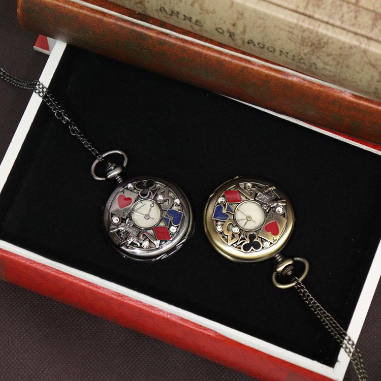 懐中時計 不思議の国のアリス アンティーク風 定形外 送料無料