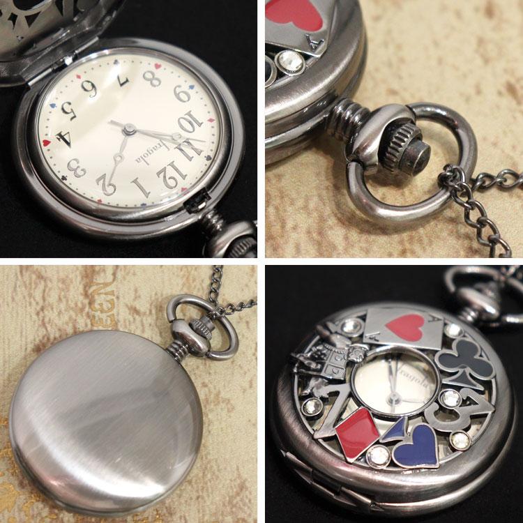 懐中時計 不思議の国のアリス アンティーク風 定形外 送料無料