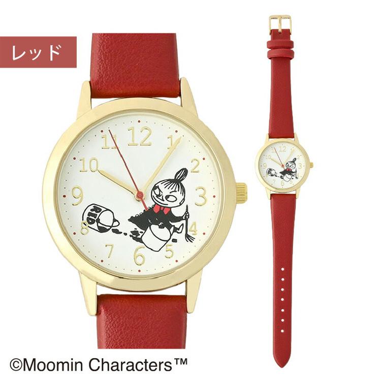 ムーミンデジタル腕時計 ホワイト/レッド field work（フィールドワーク） ムーミン プリント ウォッチ J MOM021