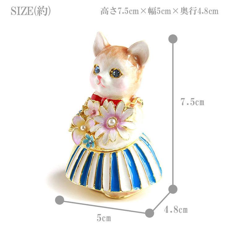 ピィアース フルールキャット ジュエリーボックス EX595-1 猫 ネコ