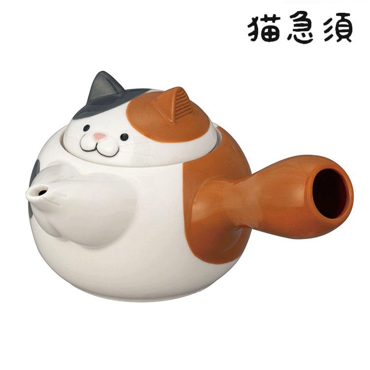 猫急須 猫 みけ 急須 デコレ MG-38593 ネコ キャット 陶器 お茶 食器