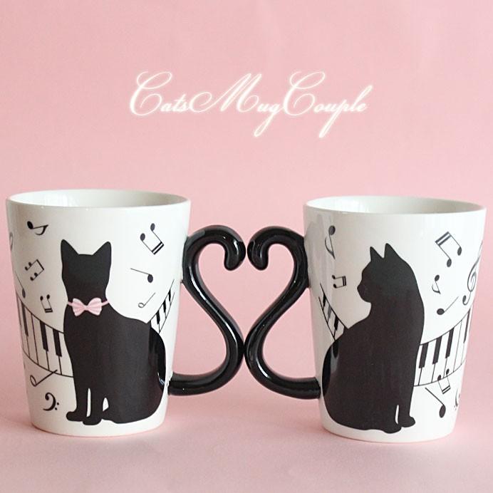 Artha 黒猫 と ピアノ ペア マグカップル Ar Ot 290 Ek 769 066 Victory From Choice 通販 Yahoo ショッピング