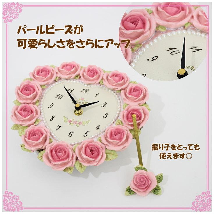 【美品】QUARTZ クオーツ 振り子時計 壁掛け 薔薇 ゴシック インテリア mollif_c6131158