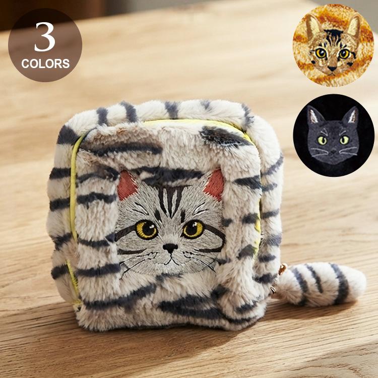 猫柄 ポーチ Uchinoko mate にゃんこシリーズ 毛並み香箱ポーチ 猫