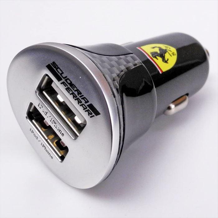 フェラーリ アップル認証 Lightning micro USB端子付き 車載充電器 FEBCCCBUNBK｜victorylap｜03