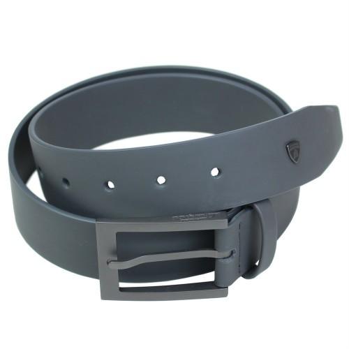 グレー レザー ベルト 約100cm Lamborghini ランボルギーニ マット レザー ベルト グレー