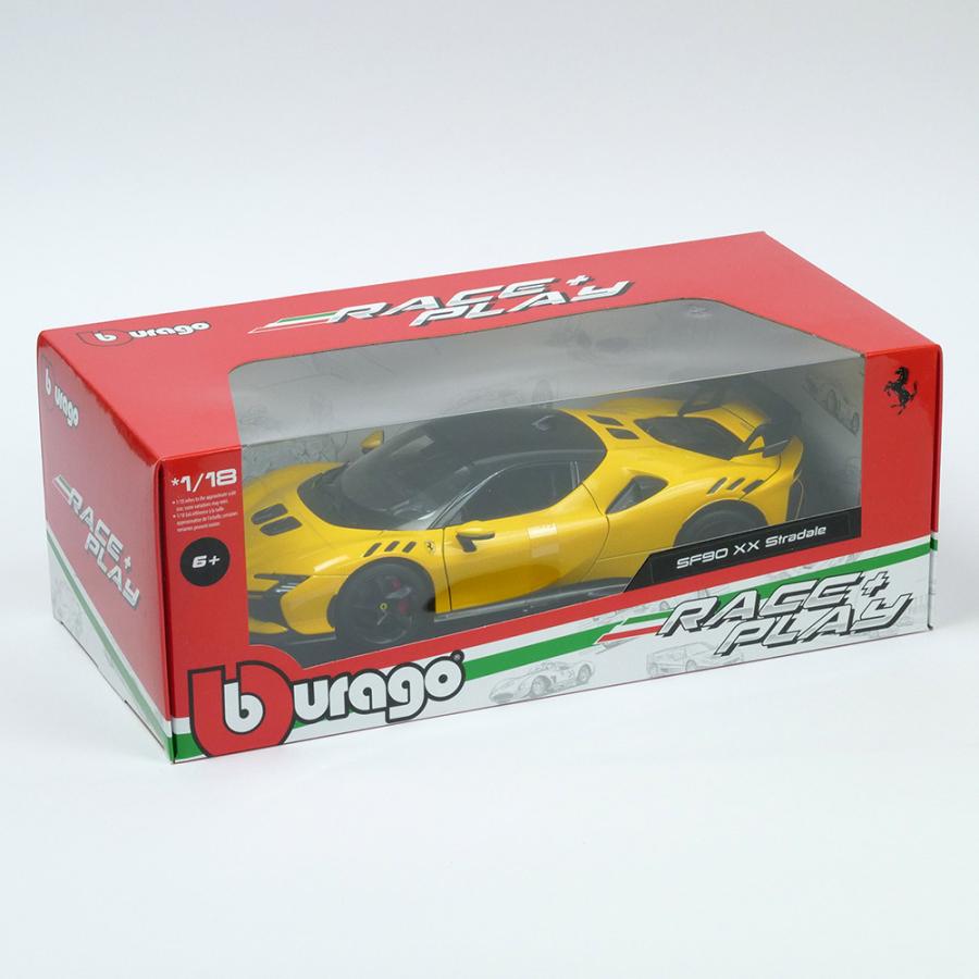 Bburago 1/18スケール フェラーリ SF90 XX ストラダーレ イエロー 18-16020Yの画像