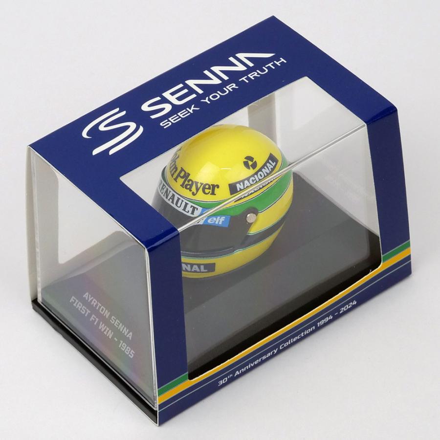 MINICHAMPS 1/8スケール ヘルメット アイルトン・セナ 1985年 F1初優勝