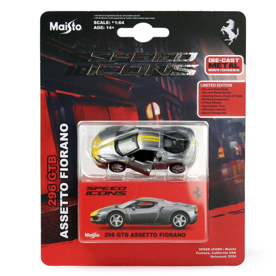 Ferrari（フェラーリ） Maisto 1/64スケール SPEED ICONS 296 GTB