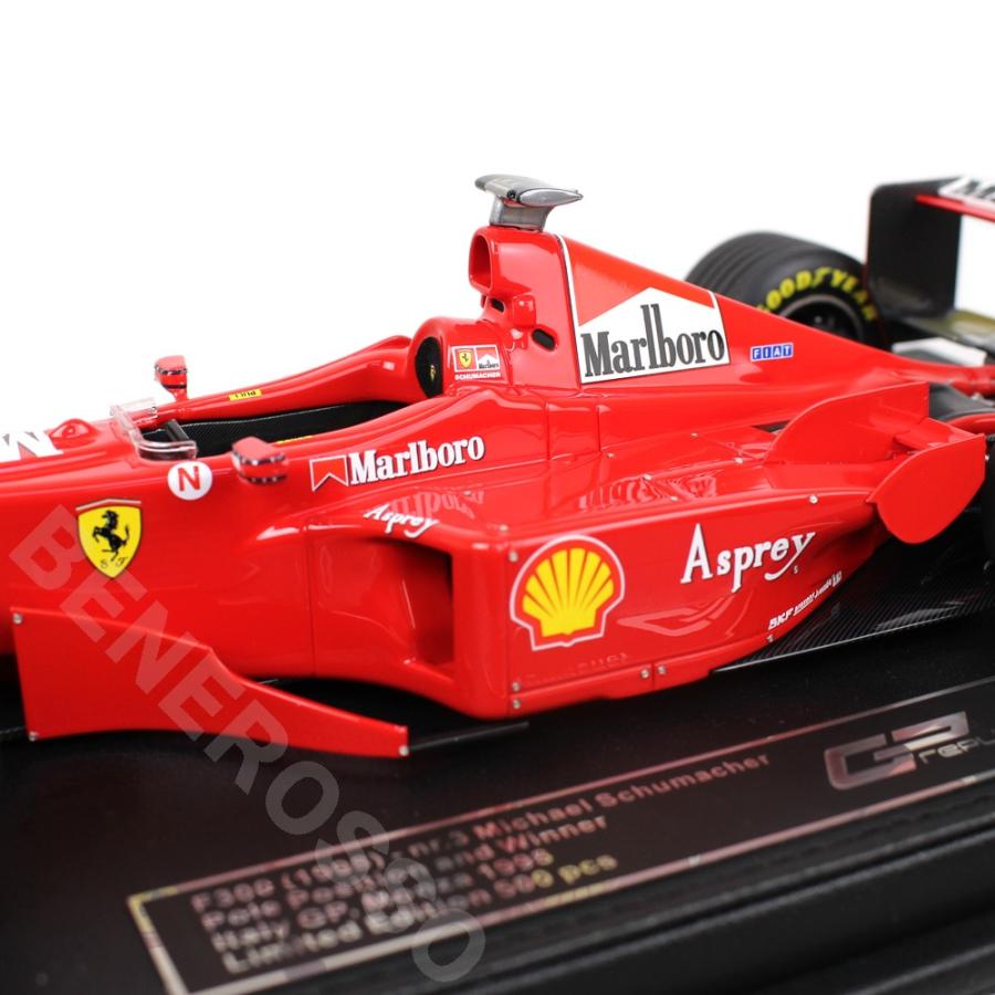 TOPMARQUES 1/18スケール フェラーリ F300 1998 イタリアGP ウィナー #3 M.シューマッハ（デカール加工）GRP075Aの画像
