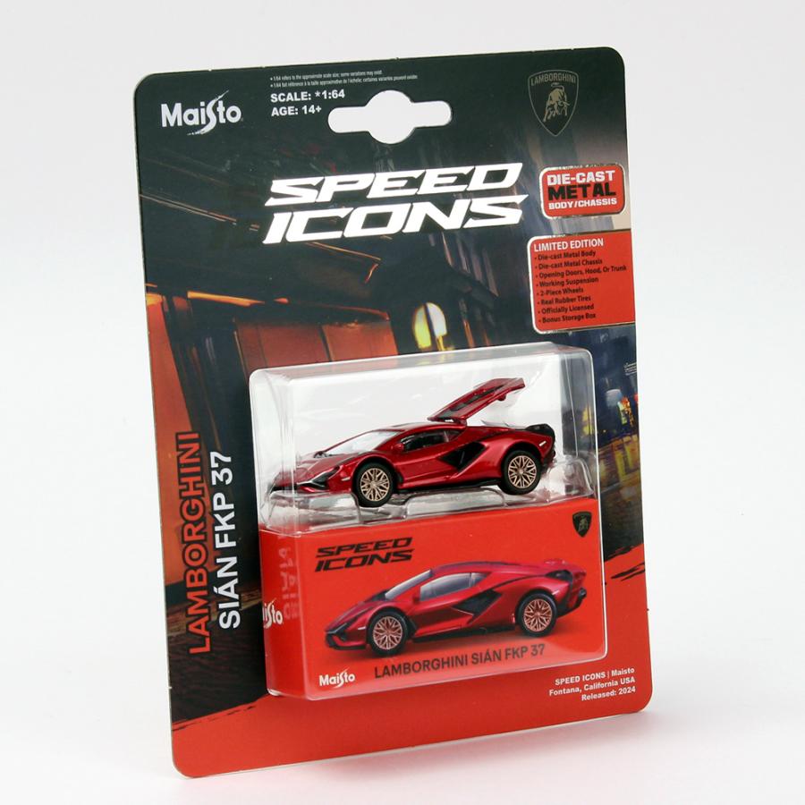 Maisto 1/64スケール SPEED ICONS ランボルギーニ シアン FKP37 レッド