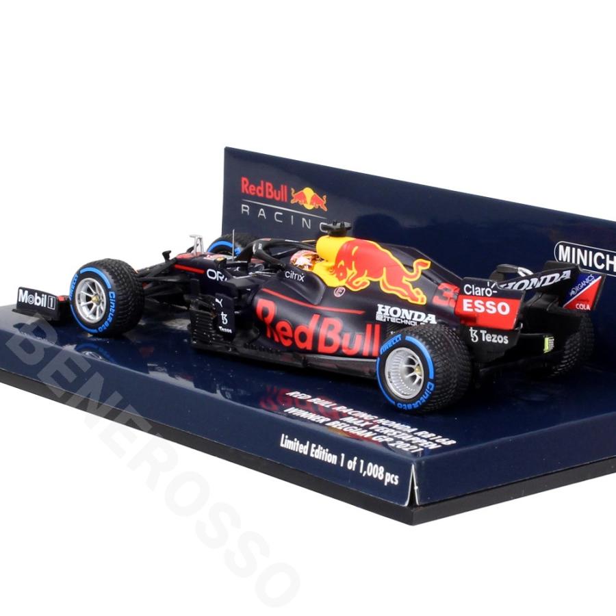 MINICHAMPS 1/43スケール レッドブル レーシング ホンダ RB16B M.フェルスタッペン ベルギーGP 2021 ウィナー 410211333_1