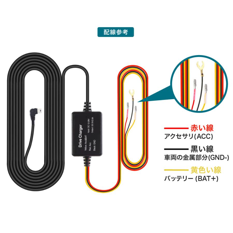 【nd0001オプション品】ドライブレコーダー 直接配線ユニット　駐車監視用ケーブル | ブランド登録なし