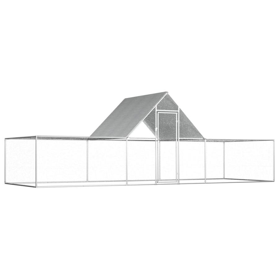 鶏小屋 6x2x2m 亜鉛メッキ鋼製の画像