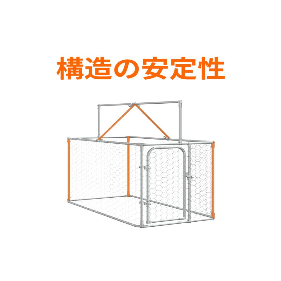 屋外用犬小屋 屋根付き 200x100x150cmの画像