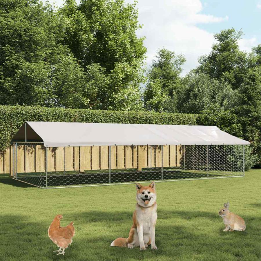 屋外用犬小屋 屋根付き 600x300x150cmの画像