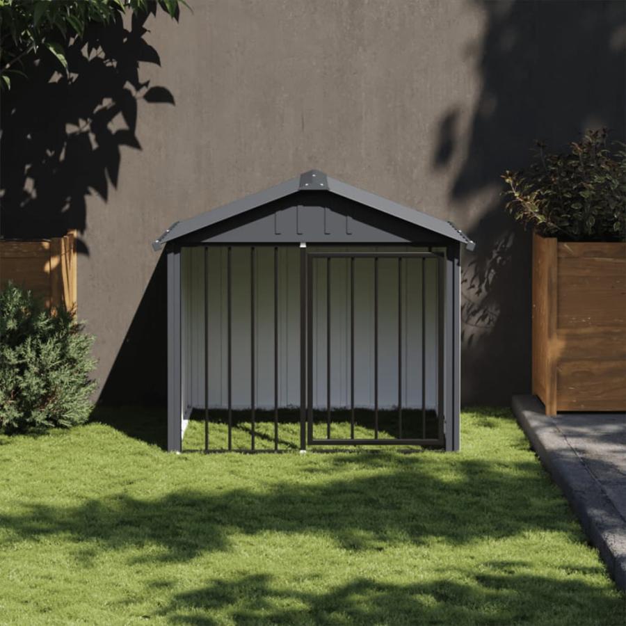 vidaXL 犬小屋 屋根付き ブラック