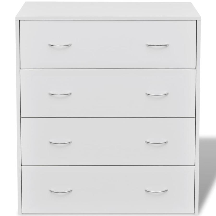 サイドボード 引き出し4点付き ホワイト 60x30.5x71cmの画像