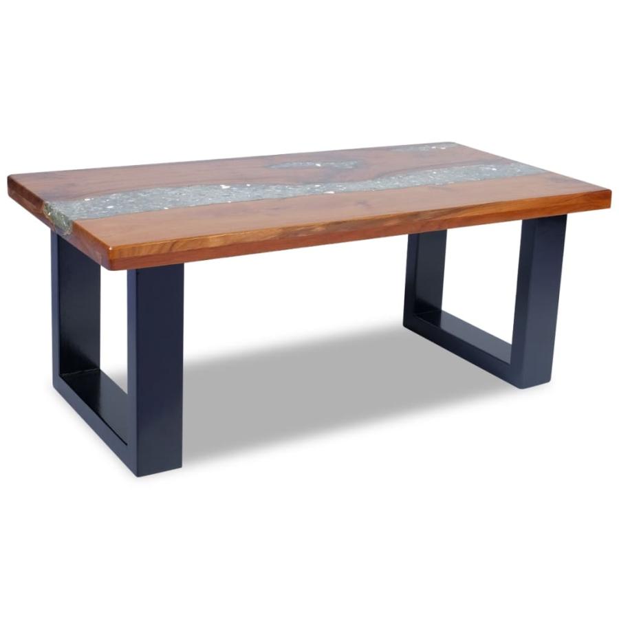 コーヒーテーブル チーク 樹脂 100x50cm 【公式通販】