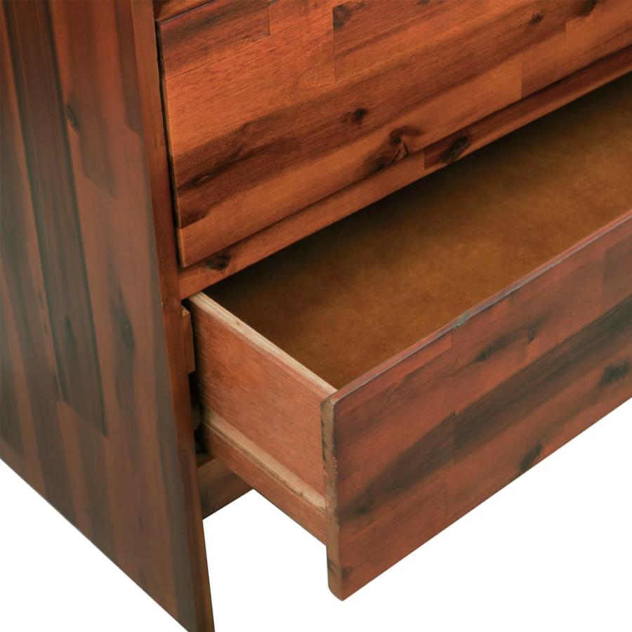 シン　904545 アカシア引き出し vidaXL 引き出し付き チェスト 90x37x75cm アカシア無垢材 : vidaXL