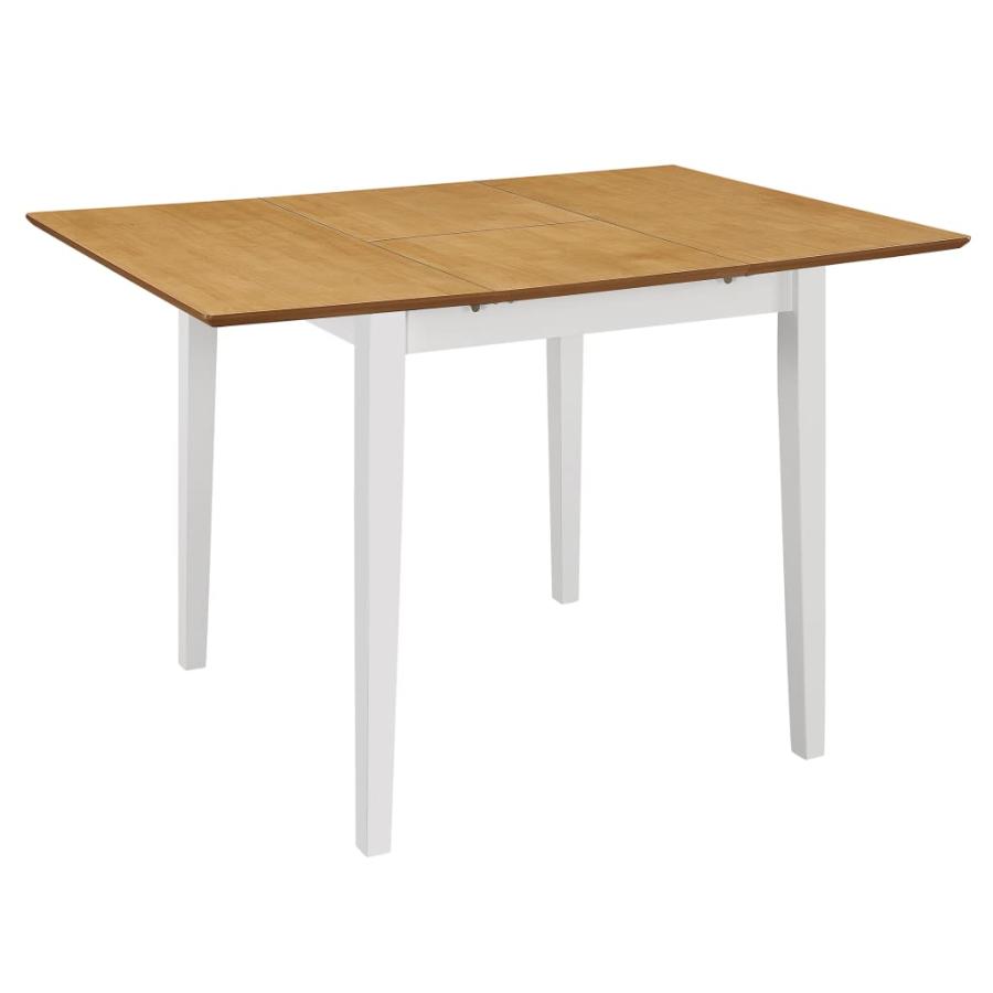 vidaXL 伸長式ダイニングテーブル ホワイト (80-120)x80x74cm MDF 