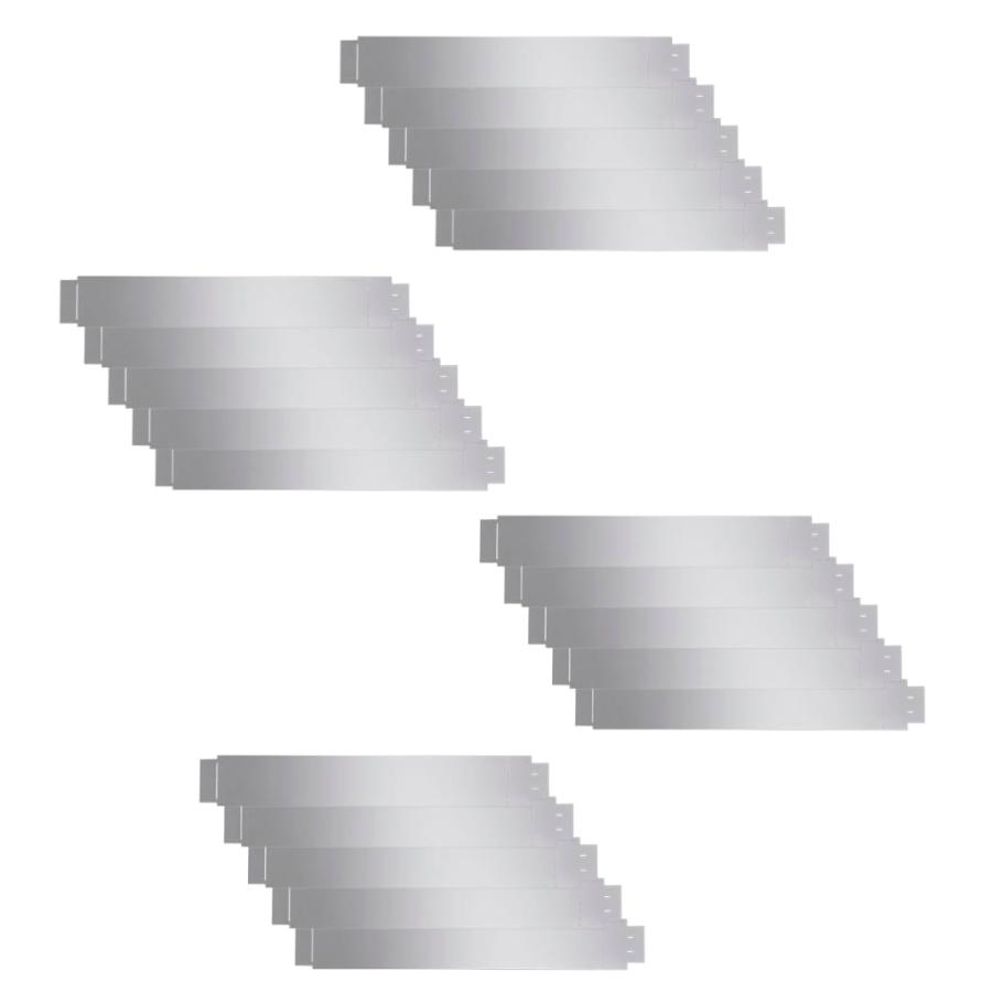 フレキシブル芝生フェンス 20点セット 亜鉛メッキ鋼 100x14cmの画像