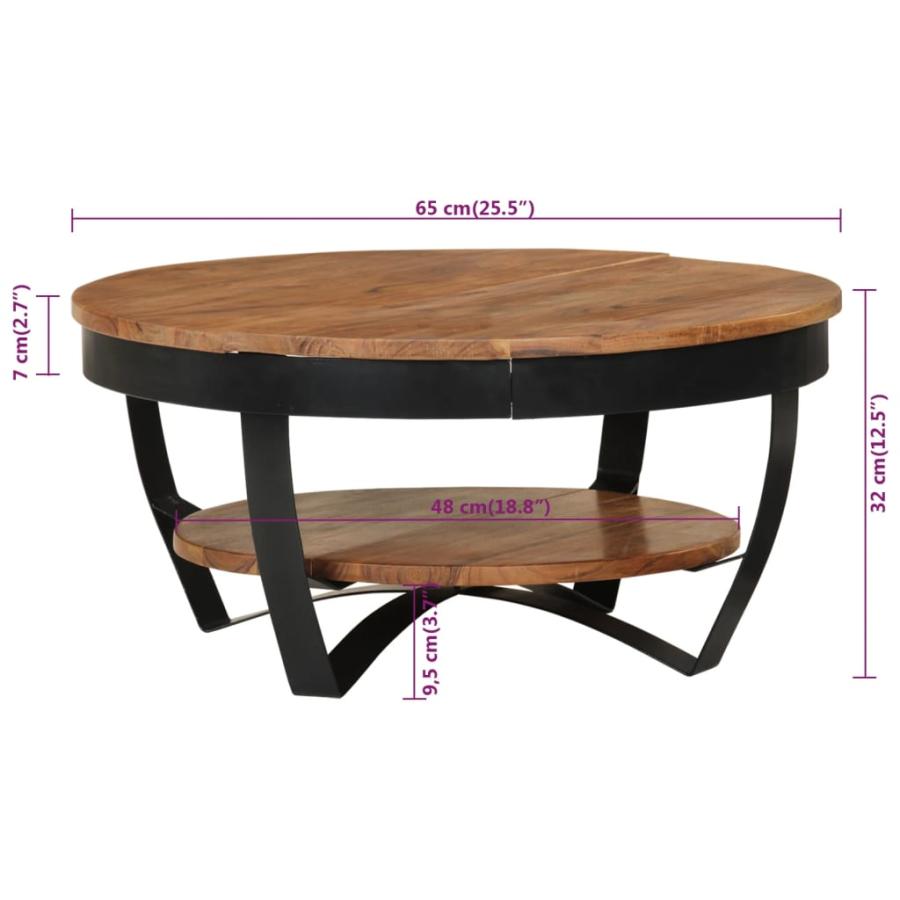 vidaXL コーヒーテーブル 65x65x32cm アカシア無垢材 : vidaXL - 通販