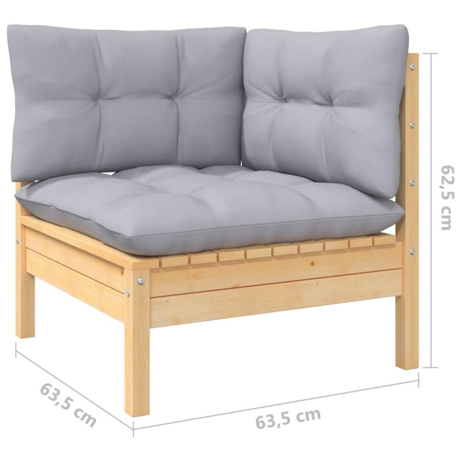 ソファ ラタン調 おしゃれ ガーデンソファ アウトドア 屋外用 バルコニー 北欧 屋外家具 ホテル セット 5点 グレークッション付き パインウッド