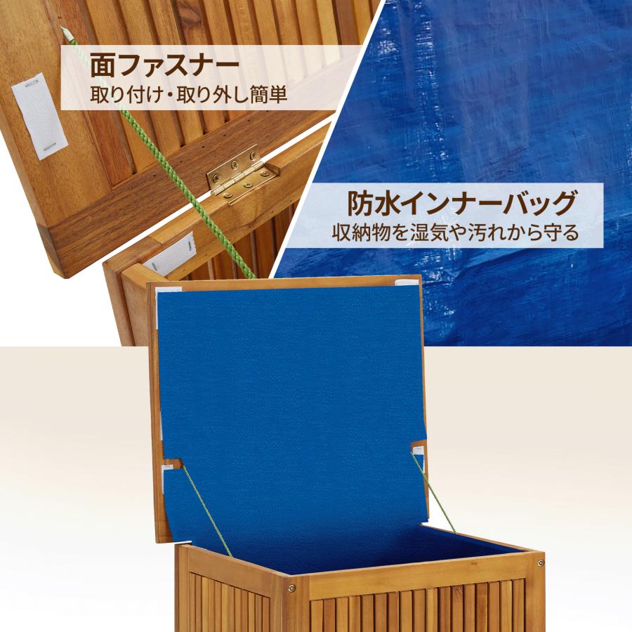 vidaXL ガーデン収納ボックス 60x50x58cm アカシア無垢材 : vidaXL