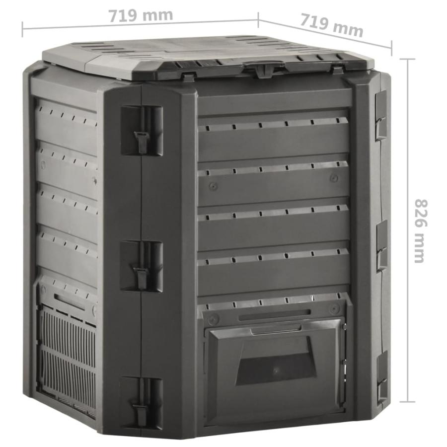 vidaXL ガーデン堆肥箱 ブラック 380L : vidaXL Yahoo!店 - 通販