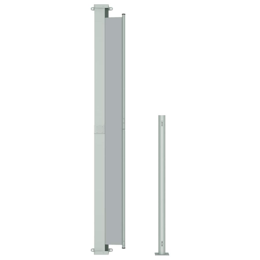 vidaXL パティオ用 引き込み式サイドオーニング 200x500cm グレー