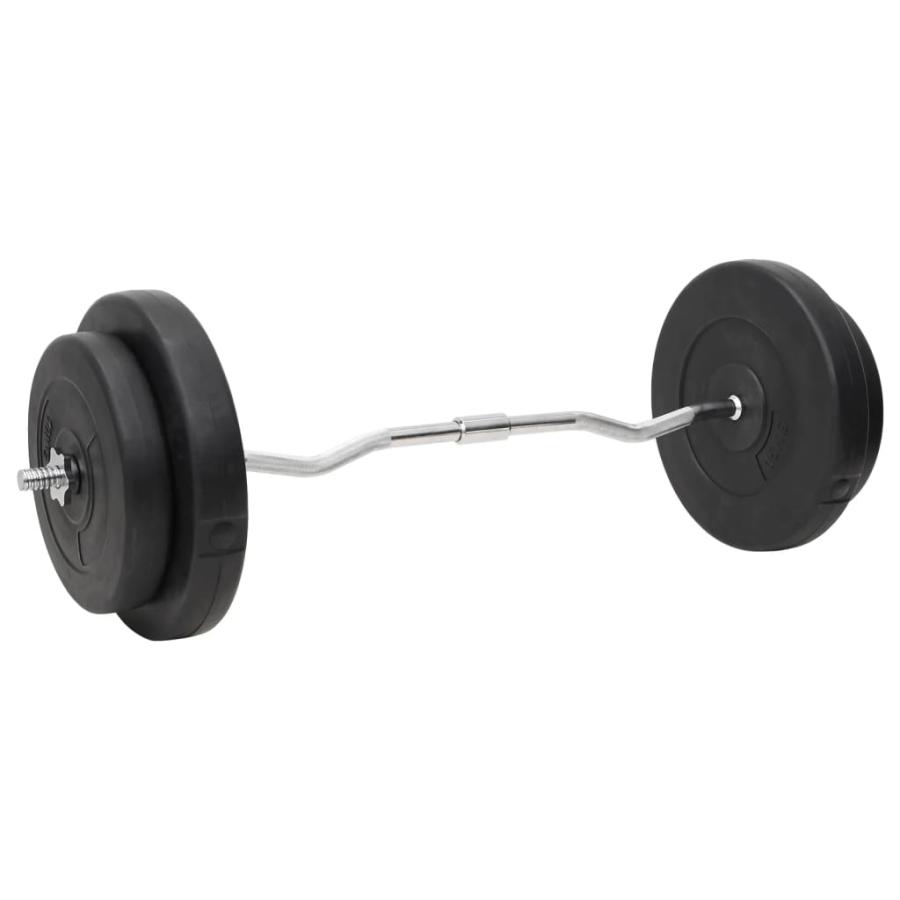 vidaXL バーベル＆ダンベル プレートセット付 120kg : vidaXL Yahoo!店