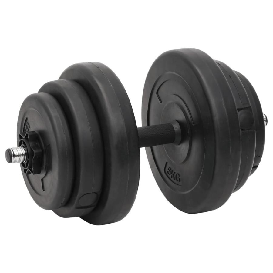 vidaXL バーベル＆ダンベル プレートセット付 120kg : vidaXL Yahoo!店