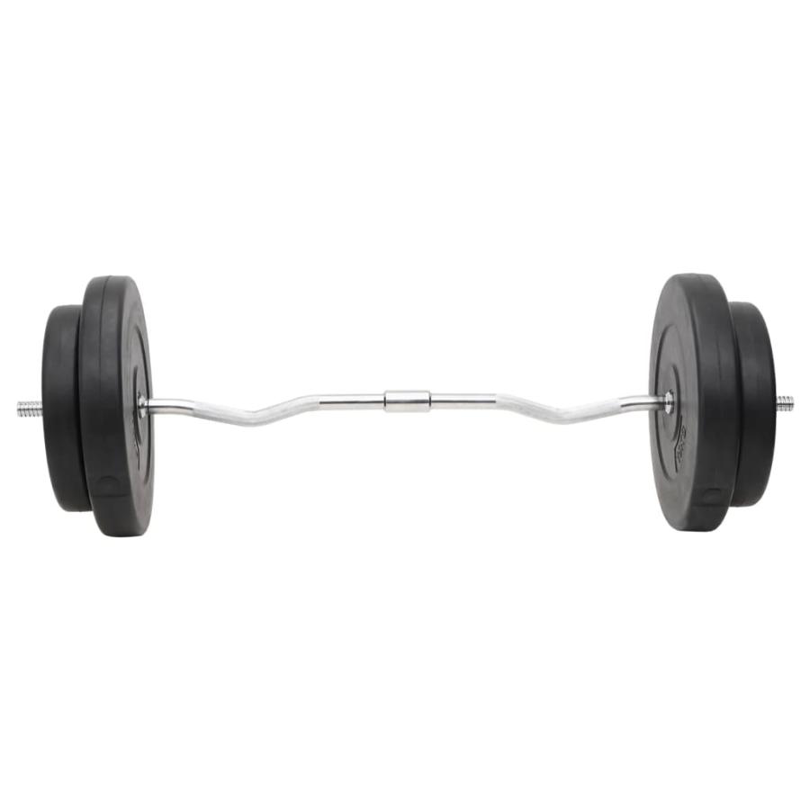 vidaXL バーベル＆ダンベル プレートセット付 120kg : vidaXL Yahoo!店