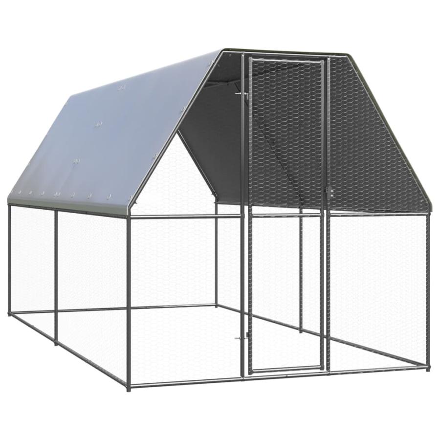 屋外鶏小屋 2x4x2m 亜鉛メッキ鋼製の画像