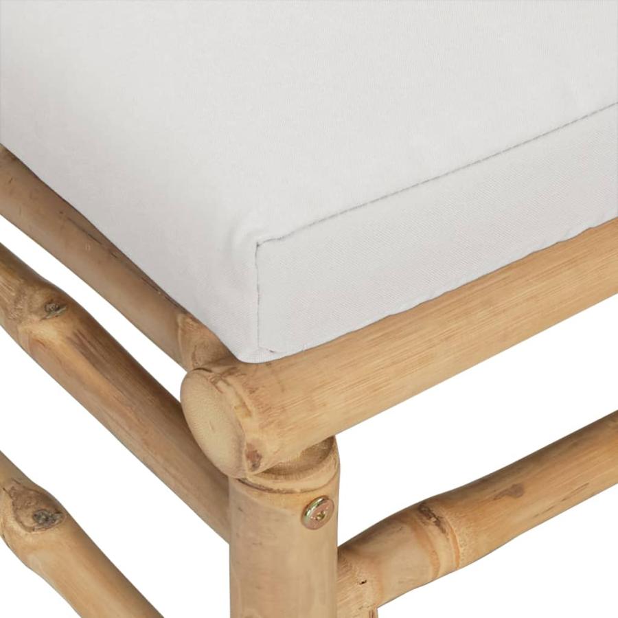 ソファ ラタン調 おしゃれ ガーデンソファ アウトドア 屋外用 バルコニー 北欧 屋外家具 ホテル 8点セット ライトグレークッション付き 竹製