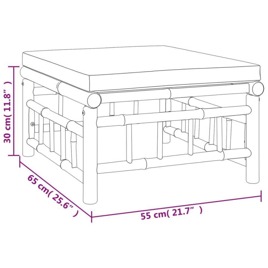 ソファ ラタン調 おしゃれ ガーデンソファ アウトドア 屋外用 バルコニー 北欧 屋外家具 ホテル 6点セット クリームホワイトクッション付き 竹製_1