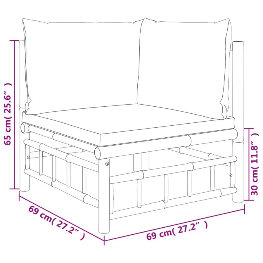 ソファ ラタン調 おしゃれ ガーデンソファ アウトドア 屋外用 バルコニー 北欧 屋外家具 ホテル 3点セット クリームホワイトクッション付き 竹製_4