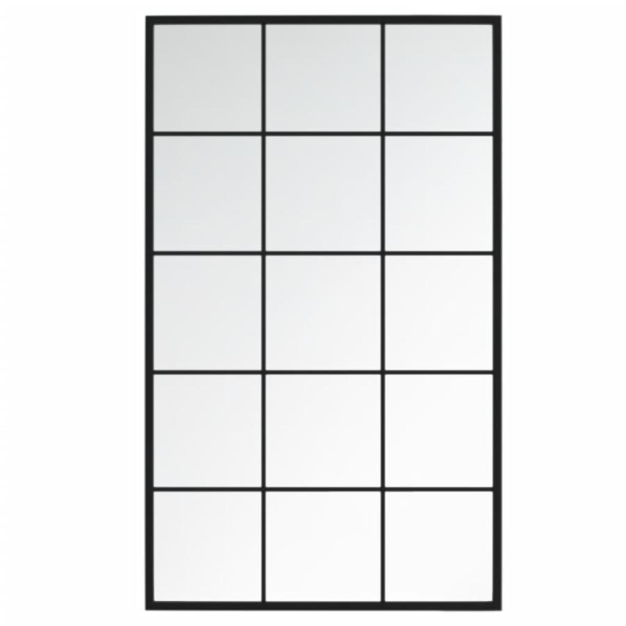 ウォールミラー 3点 ブラック 100x60cm 金属製の画像