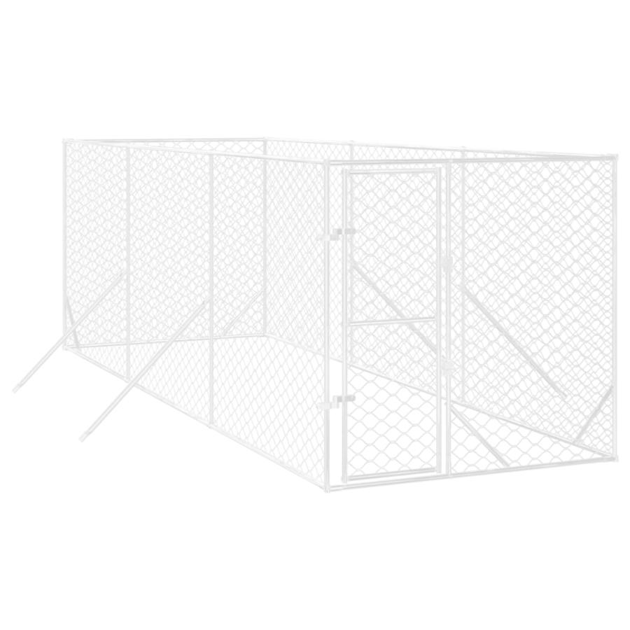 屋外用犬小屋 シルバー 2x6x2m 亜鉛メッキ鋼製の画像