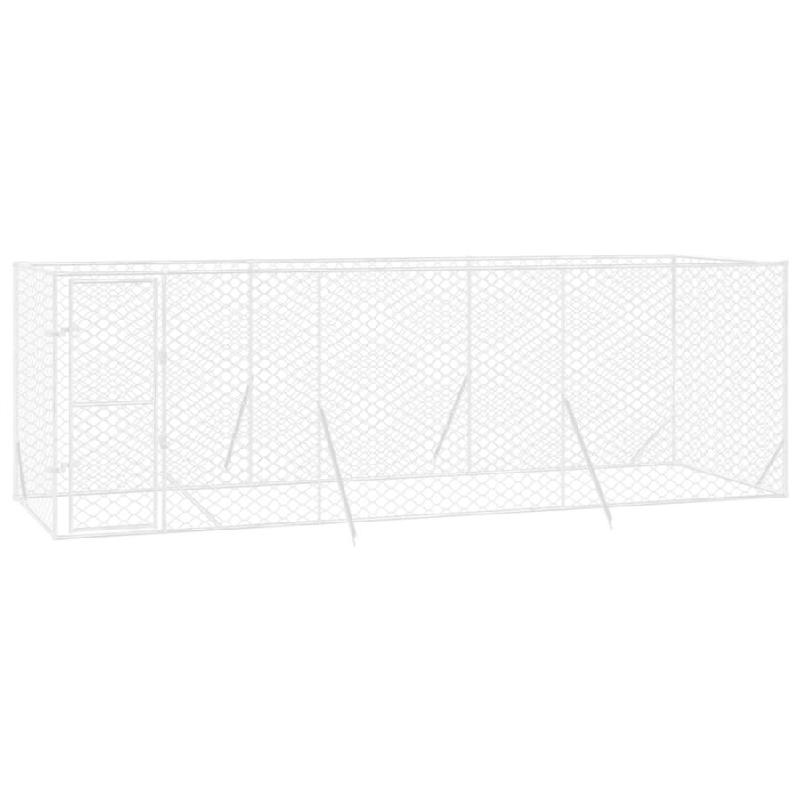 屋外用犬小屋 シルバー 6x2x2m 亜鉛メッキ鋼製の画像