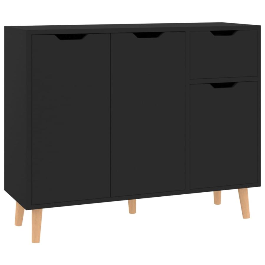 vidaXL サイドボード ブラック 90x30x72cm エンジニアリングウッド