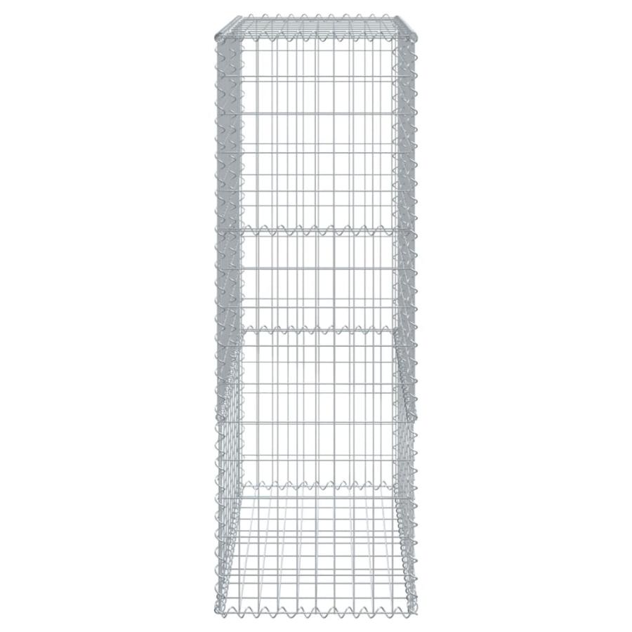 蛇籠バスケット カバー付き 300x50x150cm 亜鉛メッキ鉄の画像