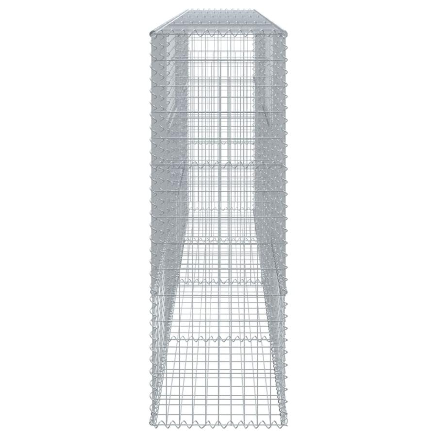 蛇籠バスケット カバー付き 400x50x150 cm 亜鉛メッキ鉄の画像