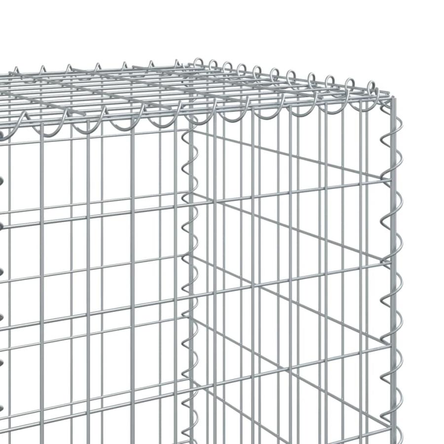 蛇籠バスケット カバー付き 1200x50x150cm 亜鉛メッキ鉄_5