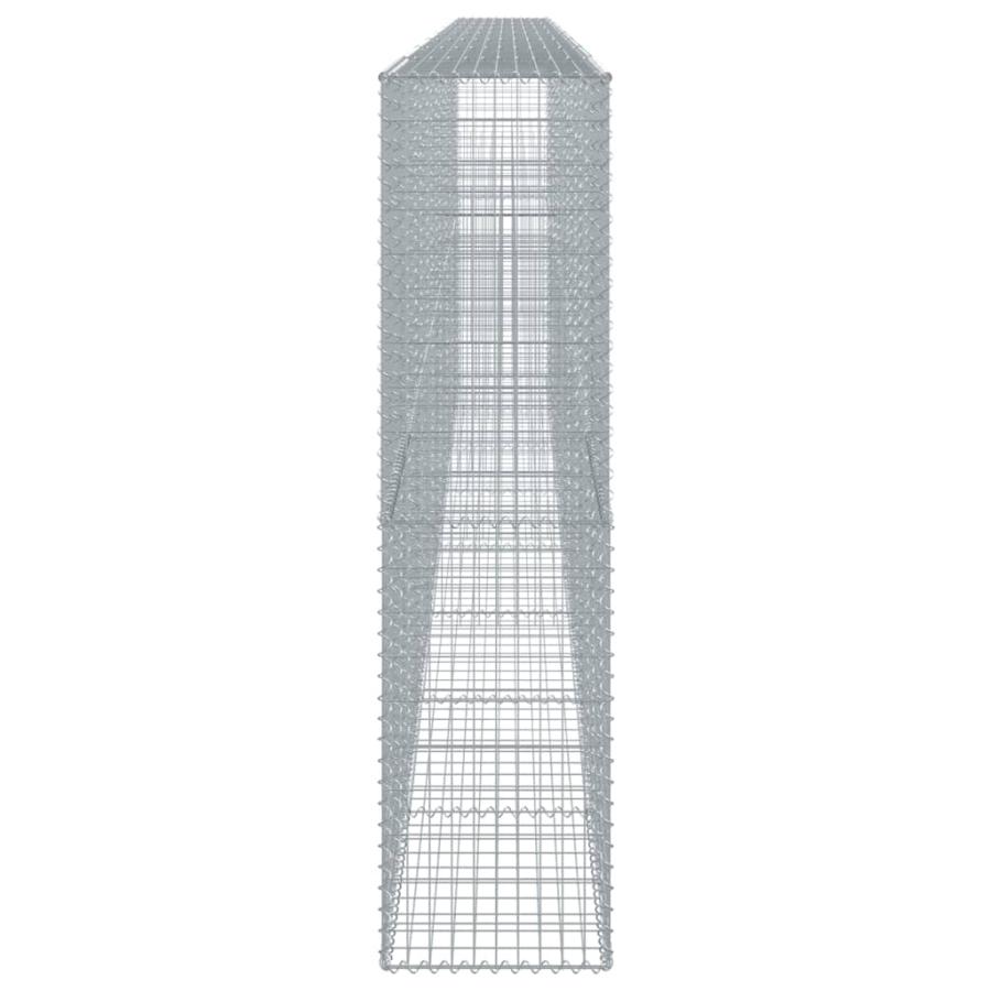 蛇籠バスケット カバー付き 800x50x200cm 亜鉛メッキ鉄の画像