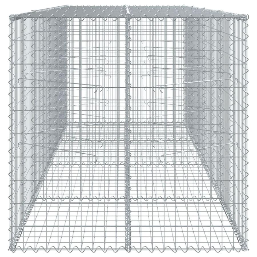 蛇籠バスケット カバー付き 400x100x100cm 亜鉛メッキ鉄_2