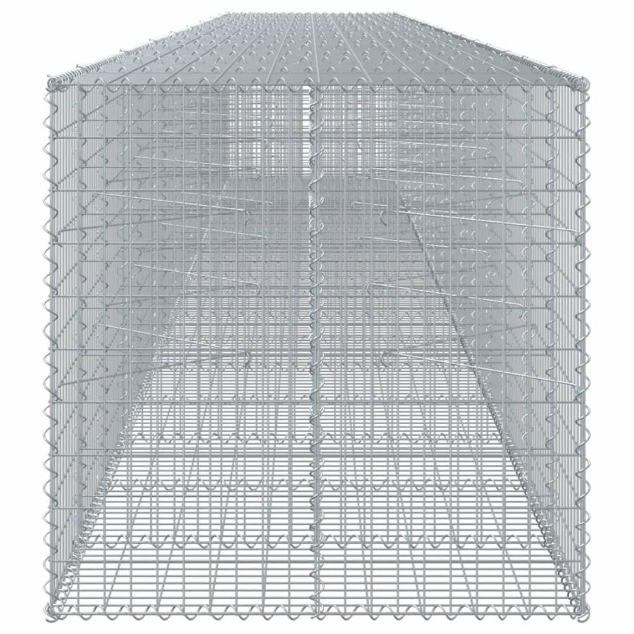 蛇籠バスケット カバー付き 950x100x100cm 亜鉛メッキ鉄の画像