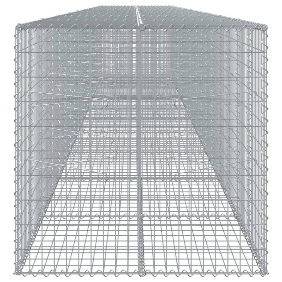 蛇籠バスケット カバー付き 1000x100x100cm 亜鉛メッキ鉄の画像