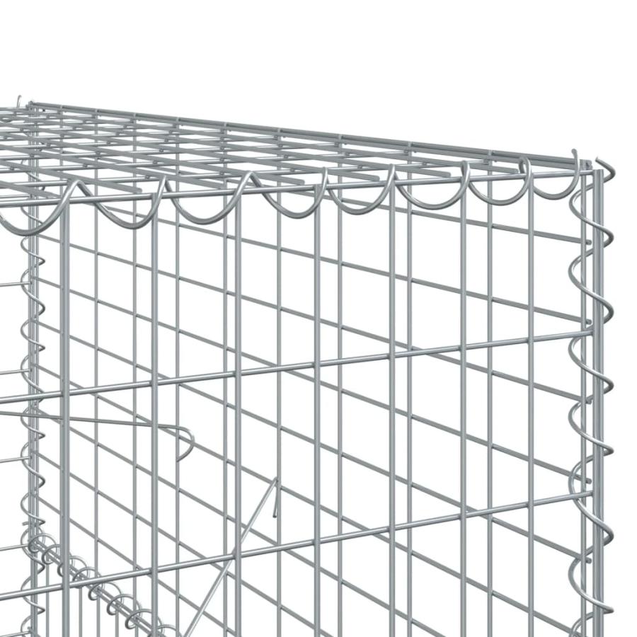 蛇籠バスケット カバー付き 900x100x150cm 亜鉛メッキ鉄_5